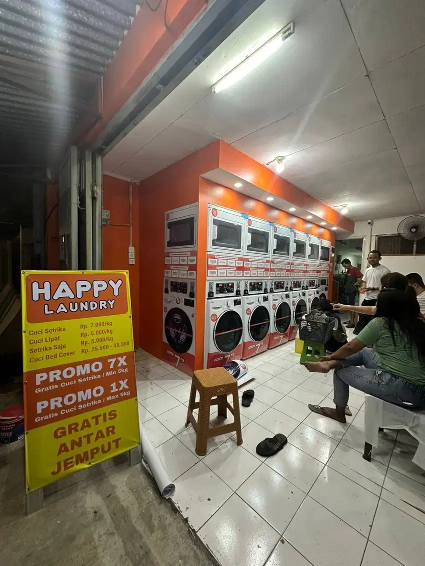 PAKET USAHA LAUNDRY KOIN 5 STACK TERLENGKAP