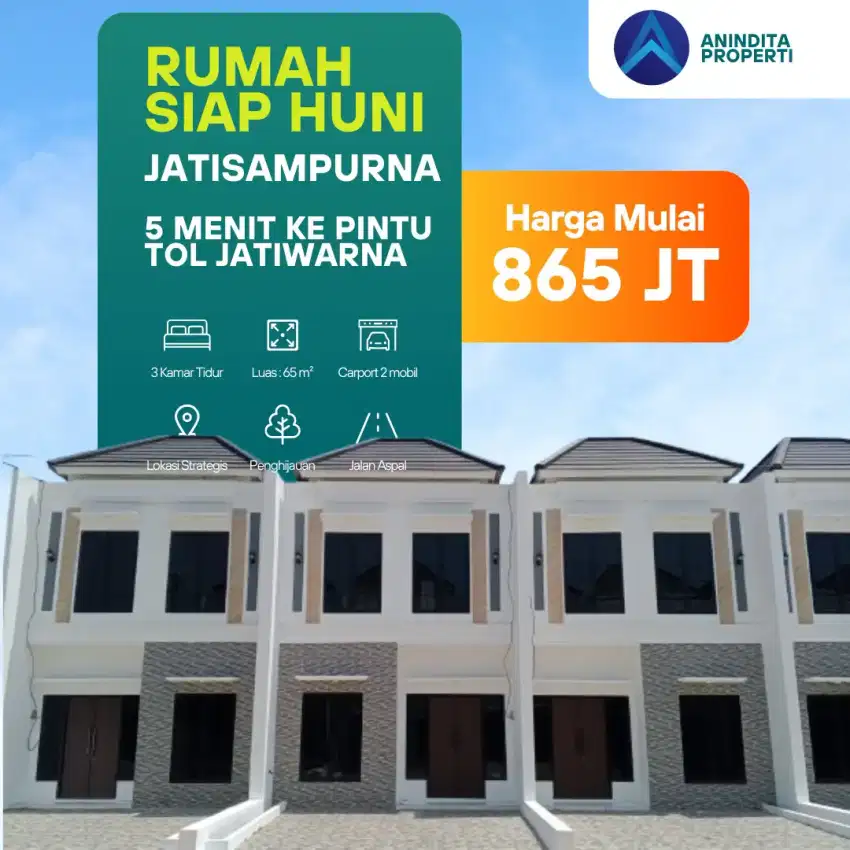 Rumah Baru Ready Stock Dekat Rumah sakit