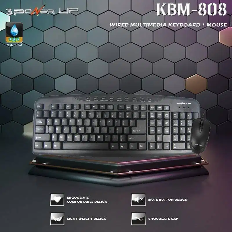 Keyboard Dan Mouse 3 Power UP KBM-808