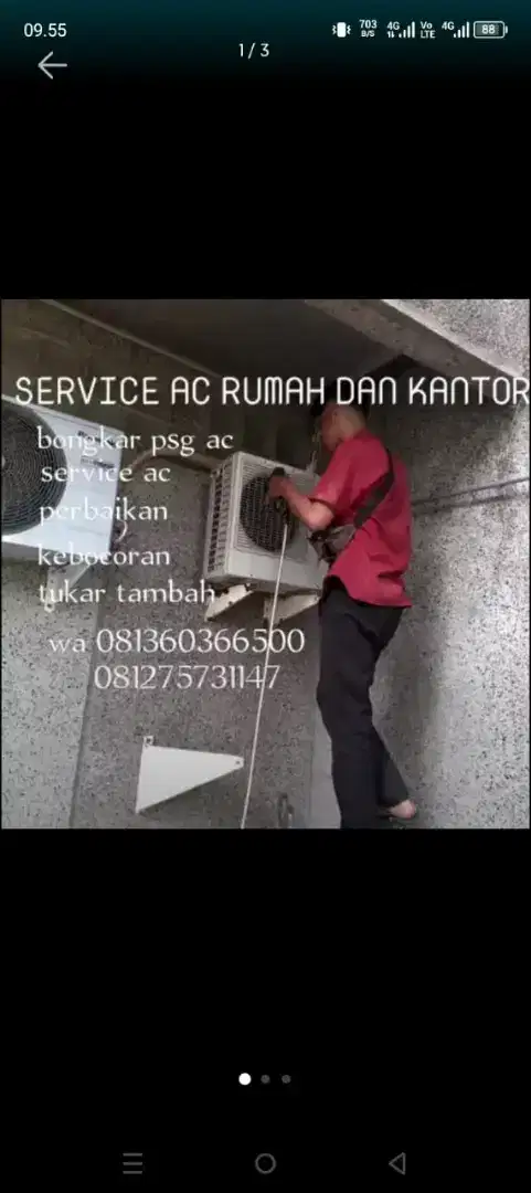 Service ac, kulkas, mesin cuci