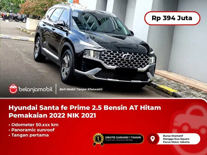 [ PANORAMIC ] Hyundai Santa fe Prime 2.5 Bensin AT Hitam 2021/2022