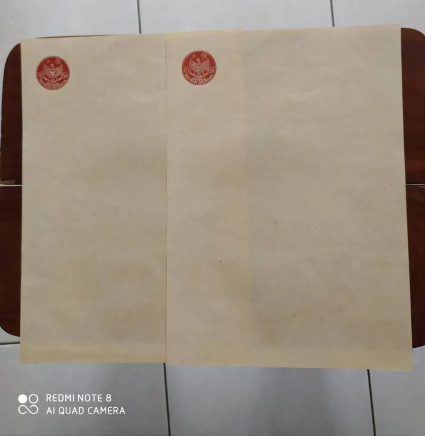 Kertas Segel Lama TH 76 & Materai Tempel 25 Rp Belum Pernah Terpakai