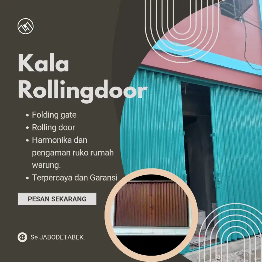 Folding gate rollingdoor harmonika kanopi bagus bergaransi panjang