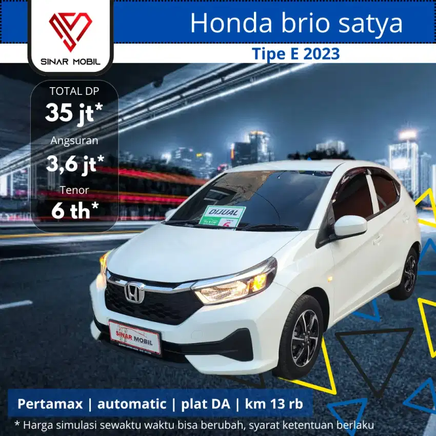 Honda brio satya 2023 tipe E automatic