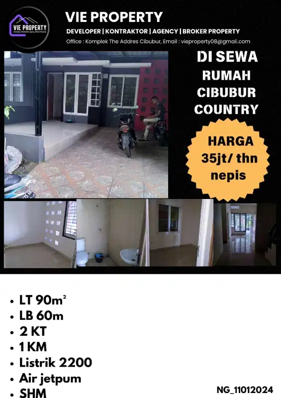 SEWA RUMAH BARU RENOV CIBUBUR COUNTRY