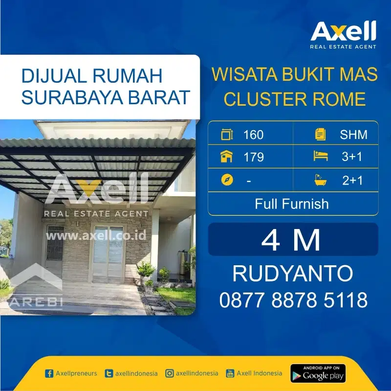 Rumah Wisata Bukit Mas Cluster Rome Dijual