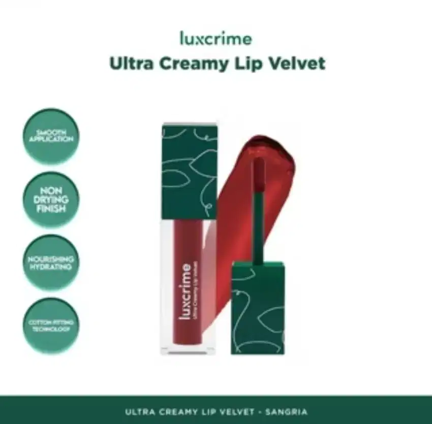 Luxcrime Ultra Creamy Lip Velvet Sangria 3.5 ml