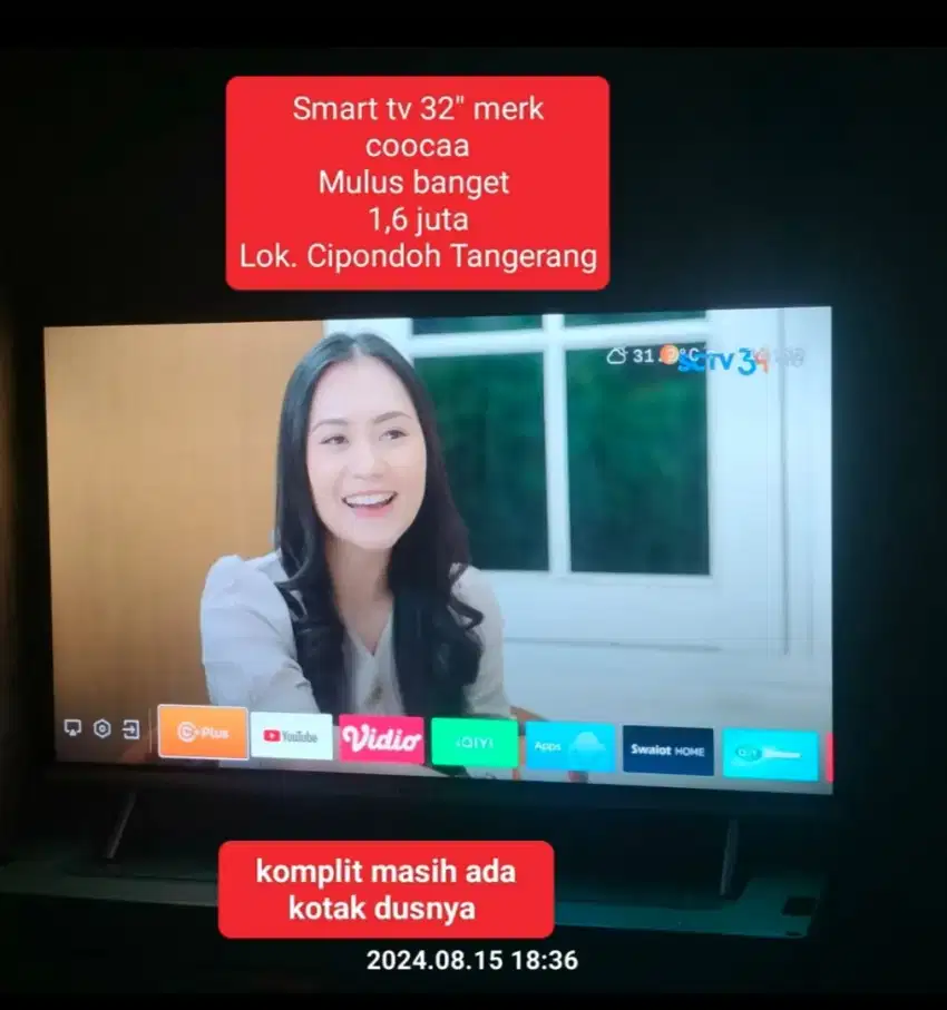 Smart tv merk coocaa 32