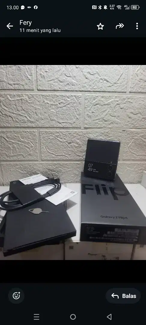 JUAL HP SAMSUNG Z FLIP 4 5G RAM 8/512GB ORIGINAL SEIN MULUS NOMINUS