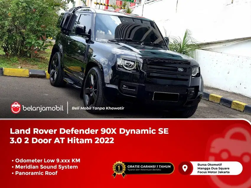 [KM ANTIK] Land Rover Defender 90X Dynamic SE 3.0 AT Hitam 2022/2023