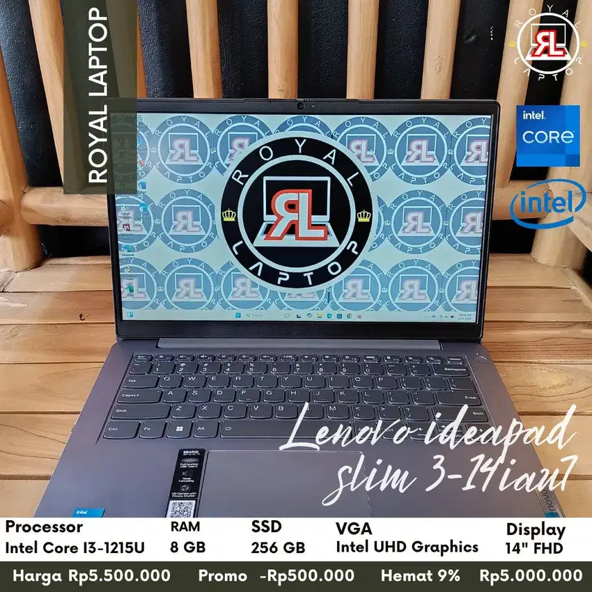 Laptop Lenovo Ideapad Slim 3 14IAU7 Intel Core i5 Gen 12 Garansi SC ON