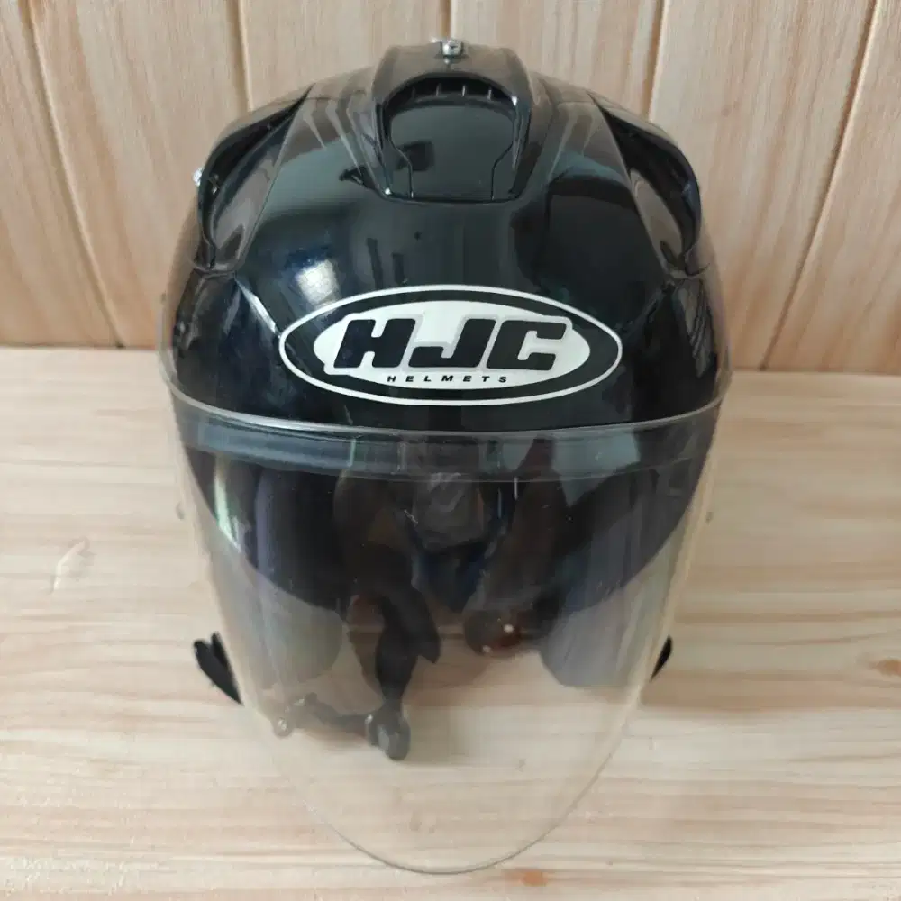 BEKAS - Helm motor HJC FG-jet halfface hitam glossy grafis size XL