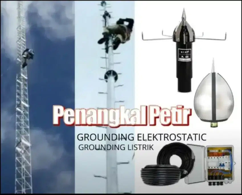 teknisi ahli jasa pasang alat penangkal petir dan grounding arrester