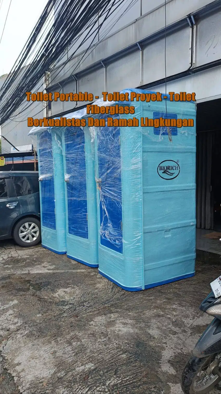 Toilet Portable, Toilet Darurat Toilet Fiberglas Praktis Mudah Dipinda