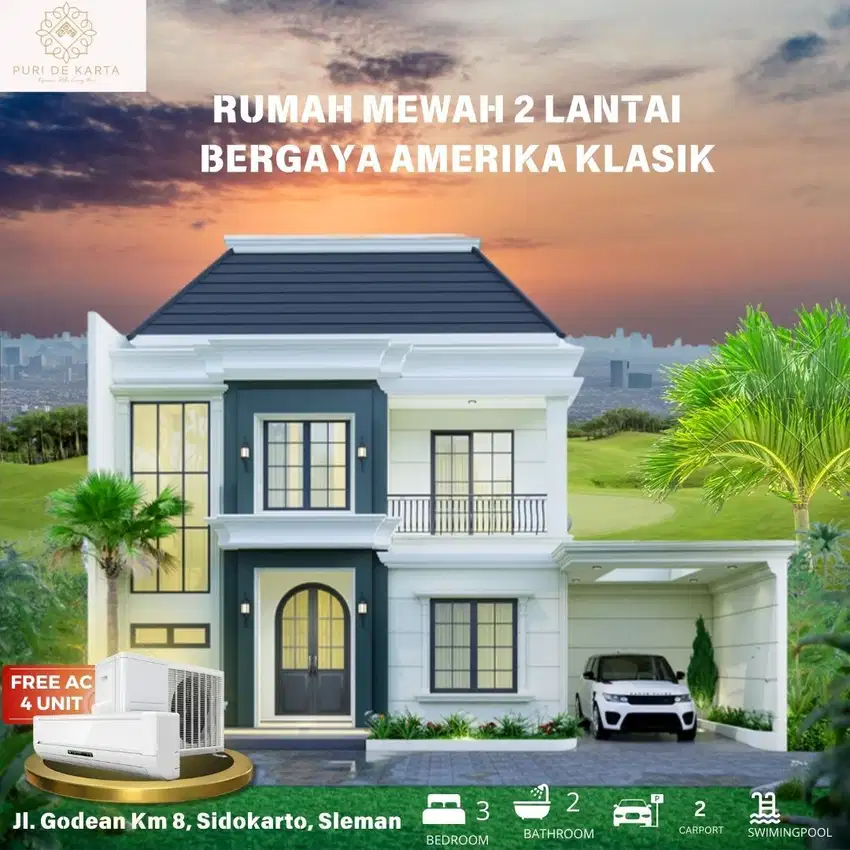 Dijual Rumah Mewah 2 Lantai Dekat ke Pusat Kota Jogja