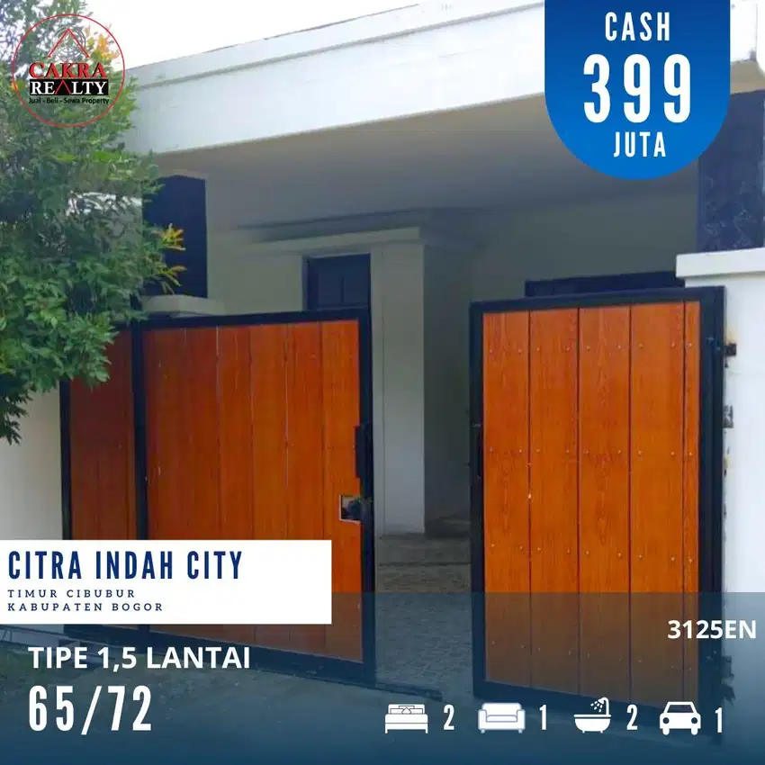 Dijual rumah dicitra indah city rumah siap huni full renovasi