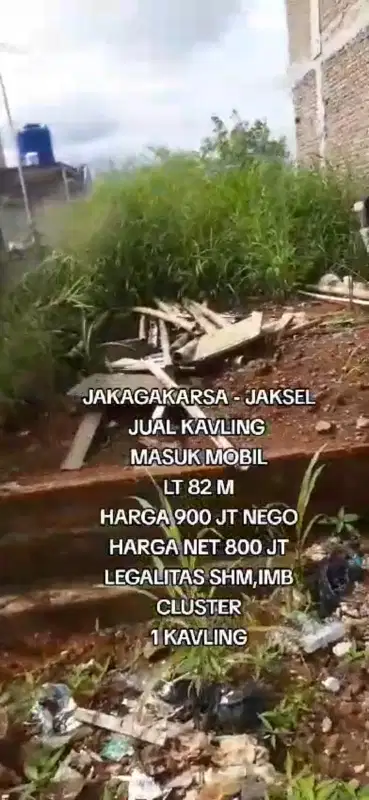 Kavling dalam Cluster di Jagakarsa Jakarta Selatan