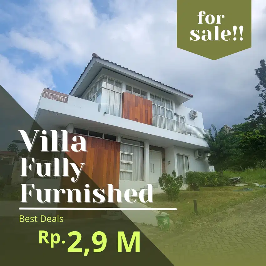 Villa Dijual Kota Batu Murah Full Furnish