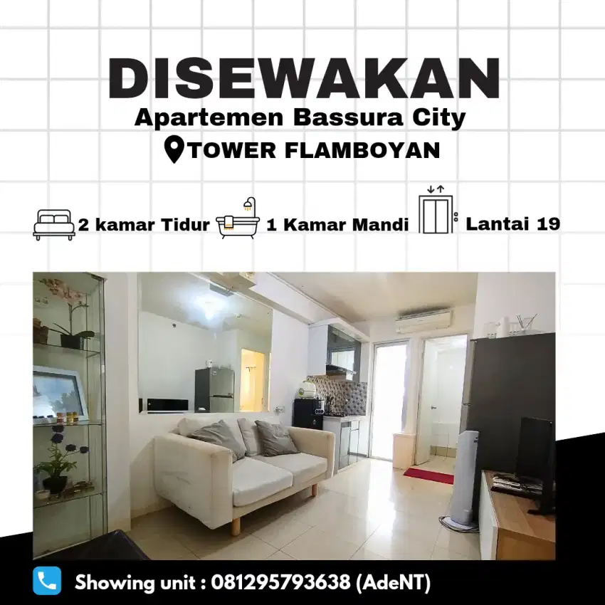 Bassura City Tipe 2 Kamar ada water heater disewakan