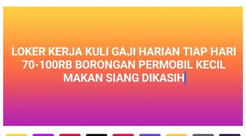 Loker Kerja Orang kuli