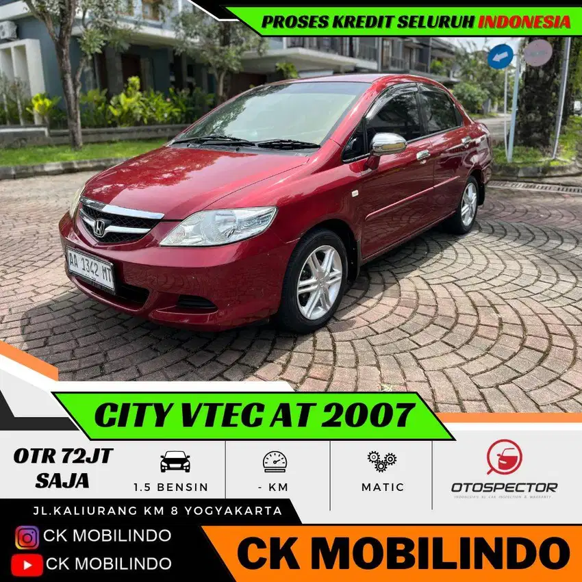 (Dp8jt) Honda City 1.5 VTEC Matic 2007 Plat AA MURAH Bisa Kredit