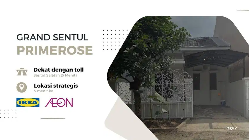 Disewakan Rumah Baru di Grand Sentul Primerose - Dekat Tol & Mall