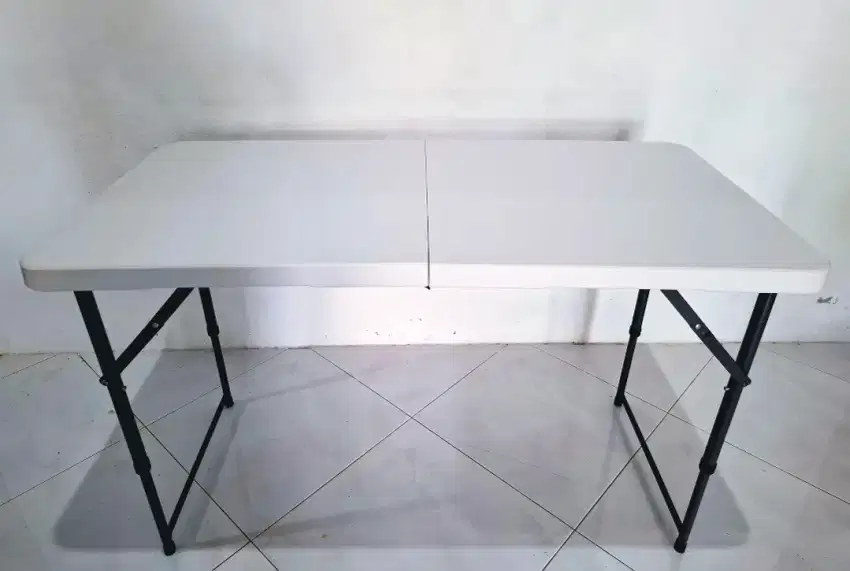 Baru Meja Lipat 2 fold table Portabel serbaguna multifungsi 1.2 meter