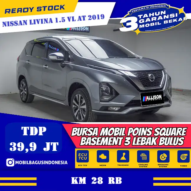 [Km Low] Nissan Livina 1.5 VL Wagon AT 2019 Abu Abu