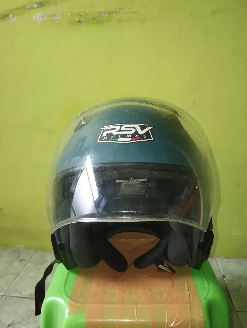 Di jual Helm RSV Hijau Dof + Intercom