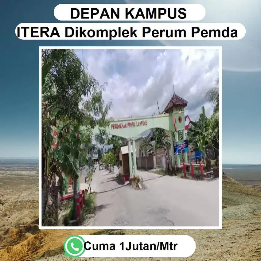 KAVLING DEPAN ITERA DIPERUM PEMDA WAYHUI DJUAL MURAH