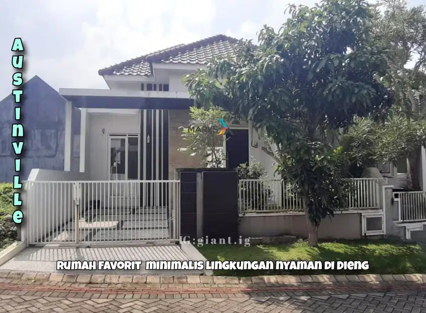 Rumah Minimalis Lingkungan Nyaman di Austinville Dieng Malang