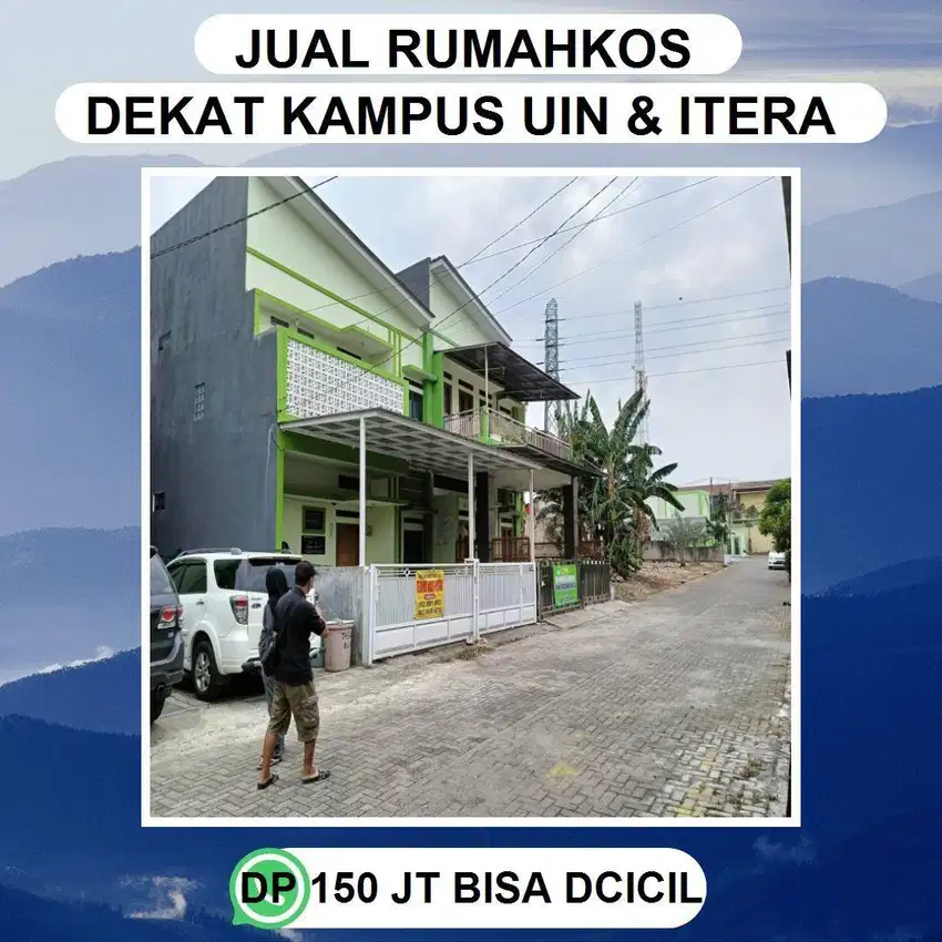 RUMAH KOS DJUAL DEKAT KAMPUS UIN SUKARAME DP MURAH BISA DCICIL