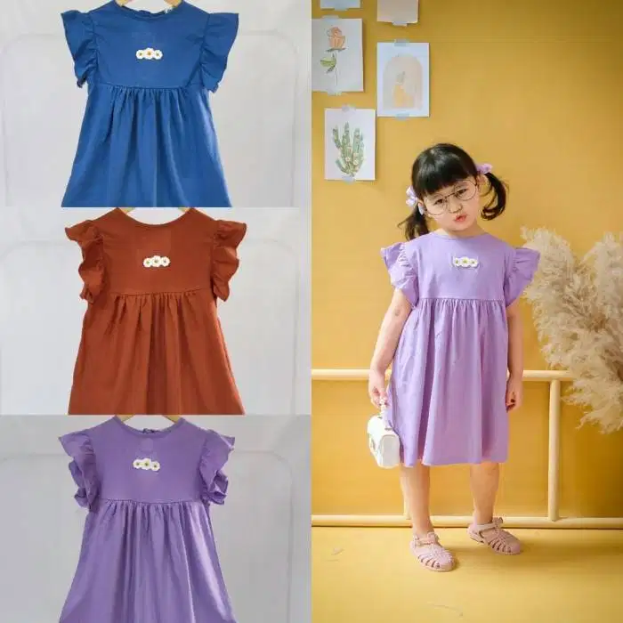 Baju Anak Perempuan Dress Anak Perempuan Cewek 1 2 3 4 5 Tahun Murah