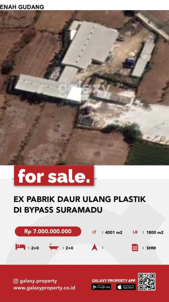 Di jual/take over pabrik ex daur ulang plastik