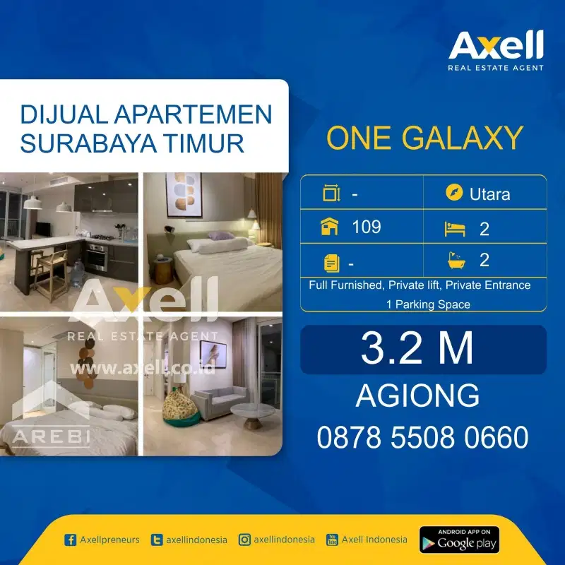 Apartemen One Galaxy Dijual / Disewakan