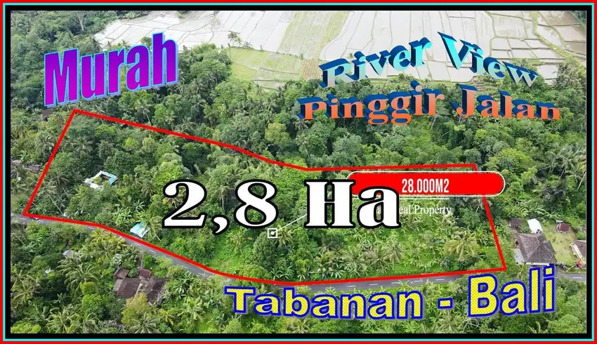 Beautiful yet affordable 28,000 m2 in Marga Tabanan