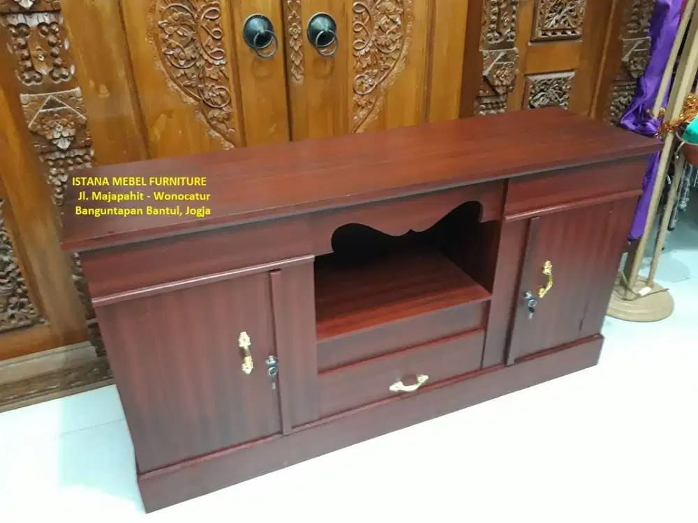 Lemari Bifet Bufet Buffet Meja Rak TV Televisi Akuarium Aquarium Kayu