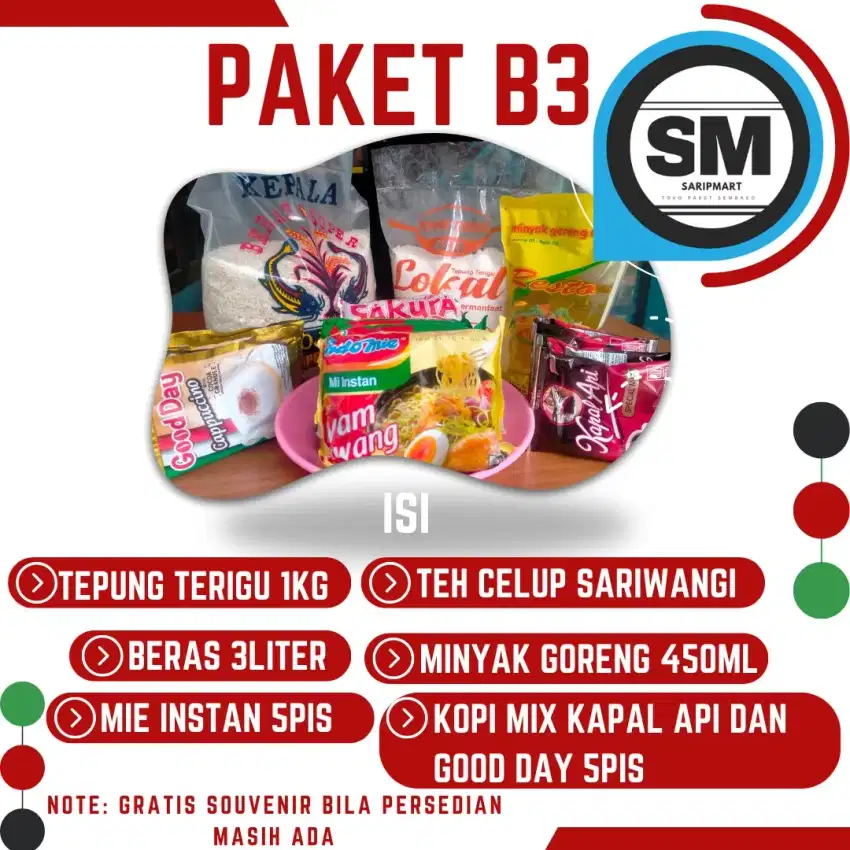 Paket sembako hemat B3