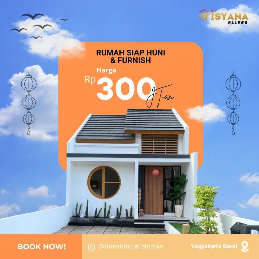 Dapatkan Rumah Murah 1 Lantai Bergaya Jepang, SHM, Free TV & Motor NMA