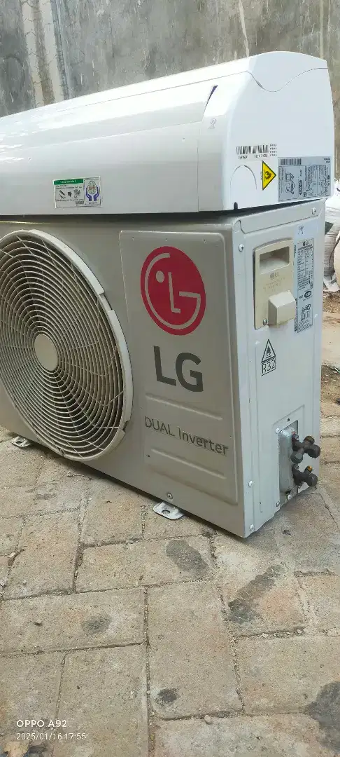 Ready unit LG dual inverter 1/2 PK full ORI full freon