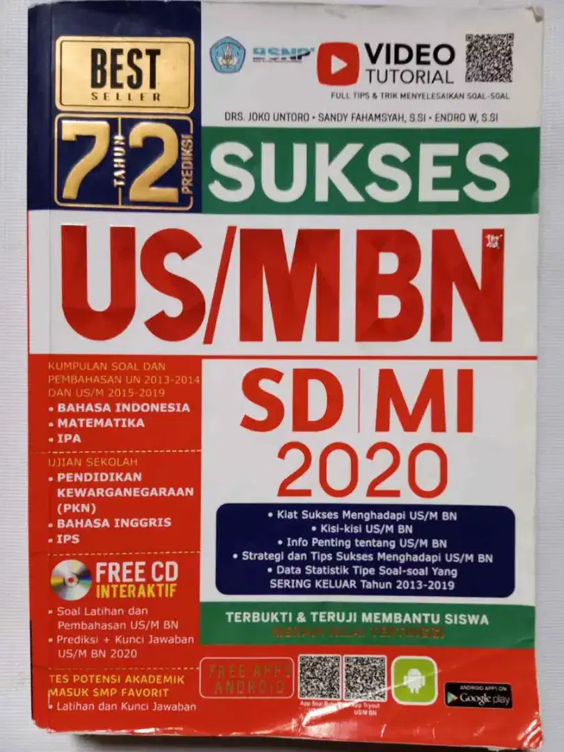 BUKUSUKES UJIAN SEKOLAH/MADRASAH BERSTANDAR NASIONAL(US/MBN)SD/MI 2020