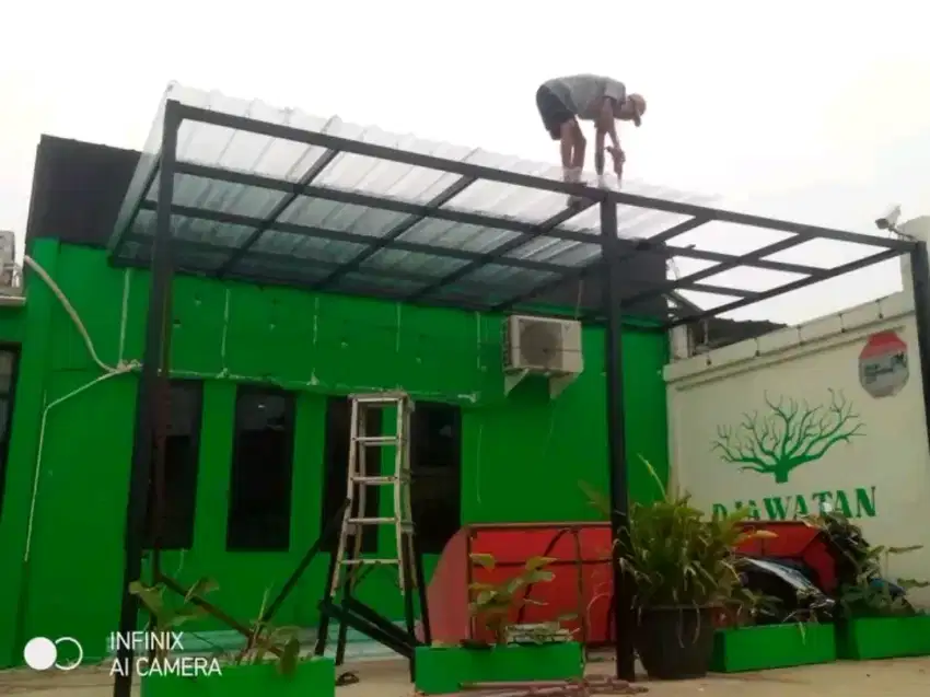 Kanopi baja ringan carport minimalis modern sederhana