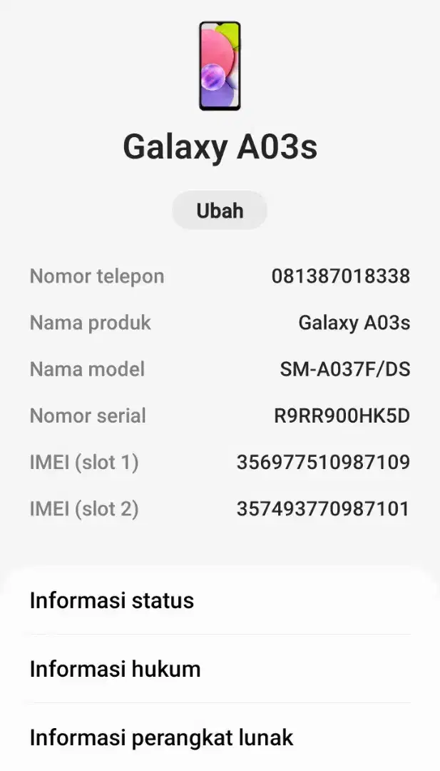 SAMSUNG A03S RAN 4/64 NORMSL