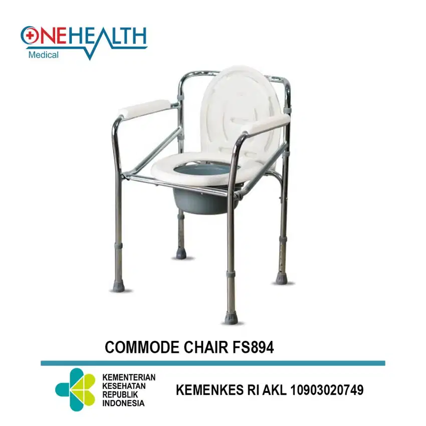 Commode chair tanpa roda kursi toilet