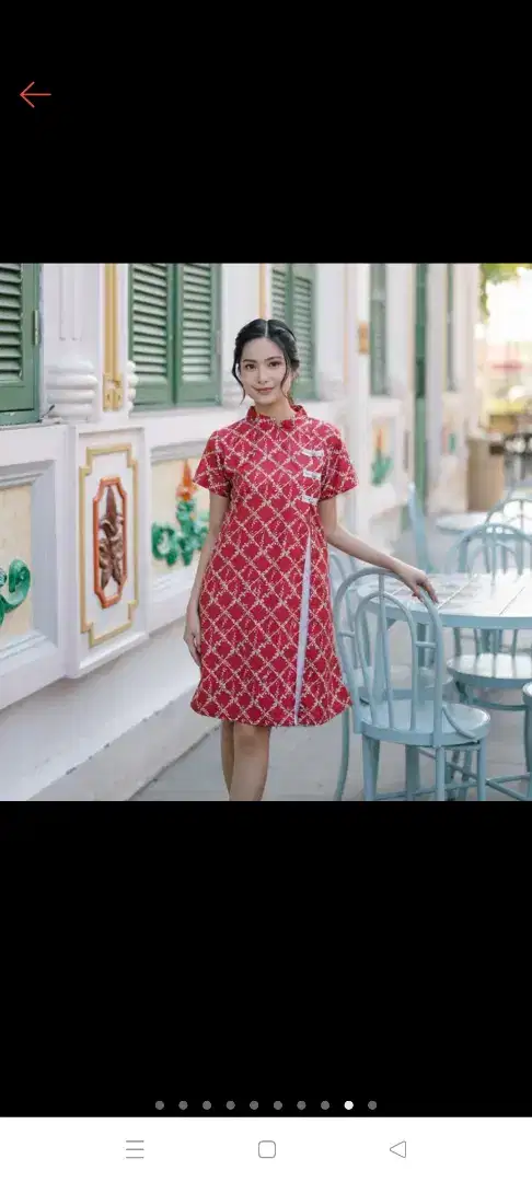 Harga NEGO!!! Dress Cheongsam lengan pendek