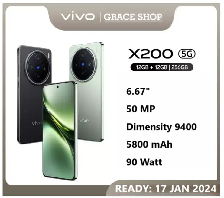 Vivo X200 12GB+256GB GARANSI RESMI VIVO INDONESIA