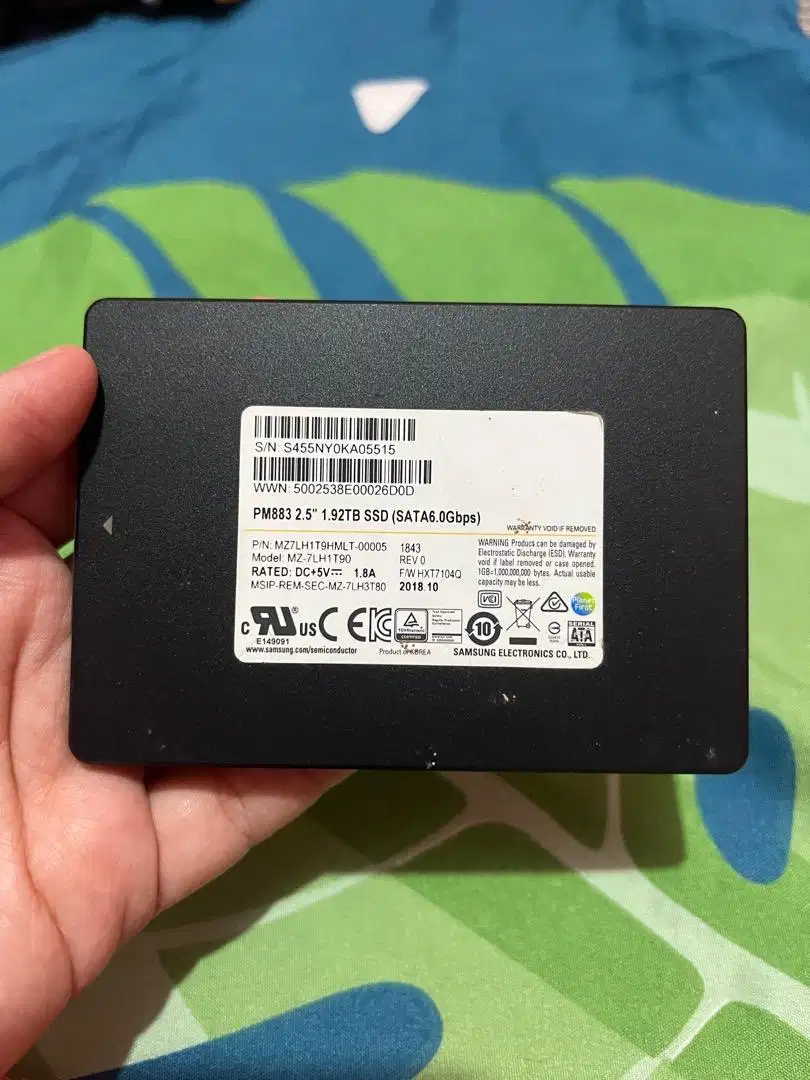 Di jual SSD Samsung 1.92TB