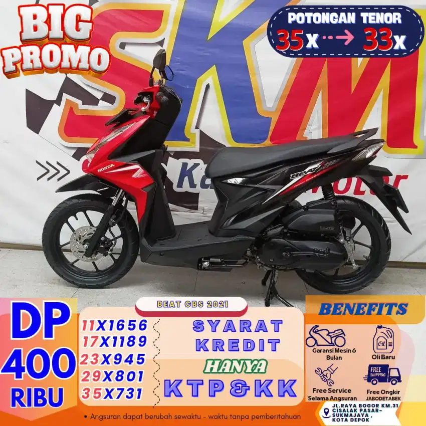 DP 400K CICILAN 25RB/HARI BEAT 2021