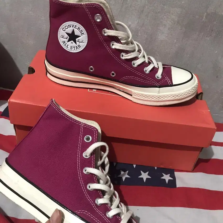 Converse Chuck Taylor 70s Hi Egret Maroon Burgundy original