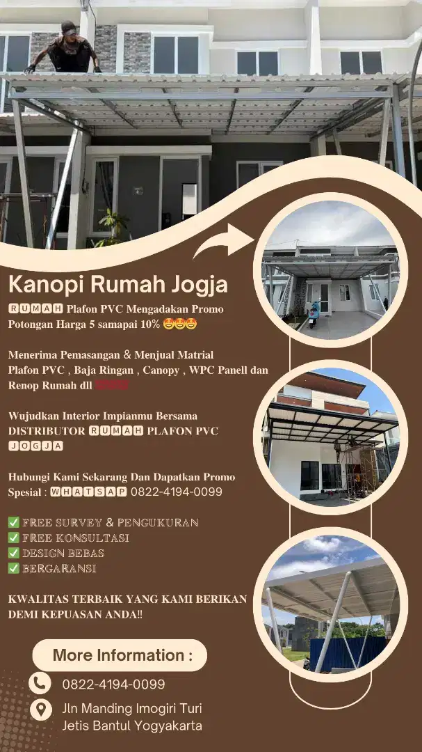 Kanopi Rumah Baja